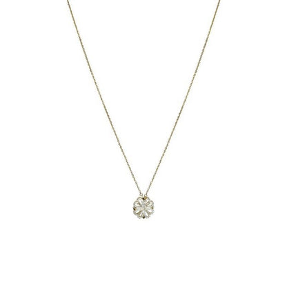 Flip-Style Leaf-to-Heart Clavicle Necklace
